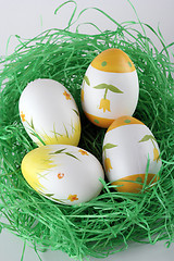 Image showing Painted easter eggs 