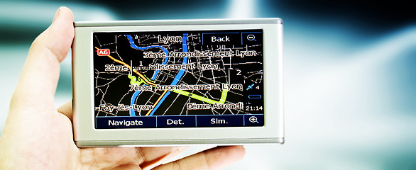 Image showing Gps in a man hand.