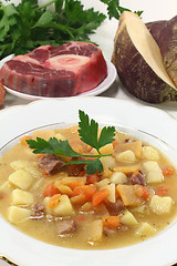 Image showing Turnip stew with beef