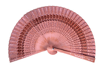 Image showing Fan wooden isolated on white 