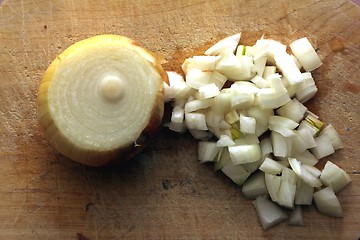 Image showing cooking with onions