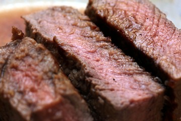 Image showing steak slices