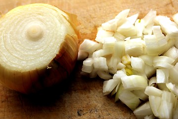 Image showing cooking with onions