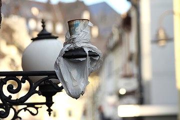 Image showing old broken street lamp