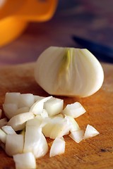 Image showing cooking with onions