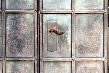 Image showing metal door texture