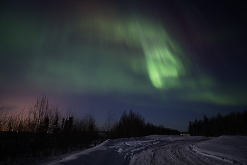 Image showing Strong multicolor display of northern lights