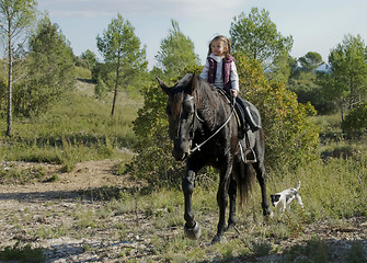 Image showing young riding girl