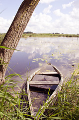 Image showing Drown forgotten boat.