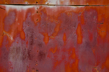 Image showing Rusty tin wall.