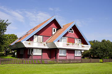 Image showing Rural architecture colorful garden house flora 