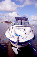 Image showing Moored boat.