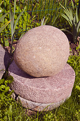 Image showing Several mill stones. 