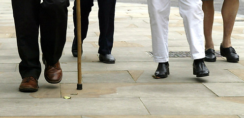 Image showing Feet Walking