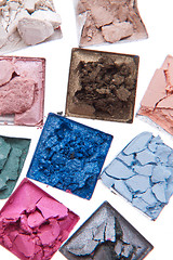 Image showing multicolored crushed eyeshadows