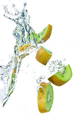 Image showing kiwi splashing