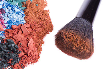 Image showing set of multicolor crushed eyeshadows