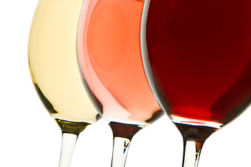 Image showing three wine glasses