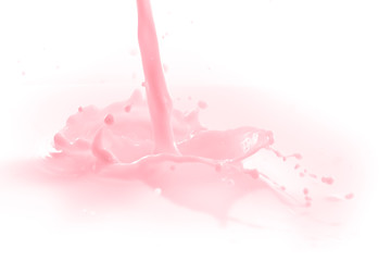 Image showing strawberry milk splash