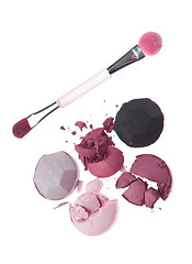 Image showing multicolored crushed eyeshadows