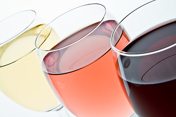 Image showing three wine glasses