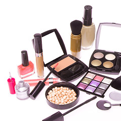 Image showing set of cosmetic makeup products