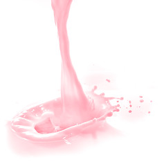 Image showing strawberry milk splash