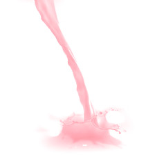 Image showing strawberry milk splash