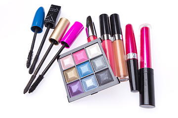 Image showing makeup set isolated