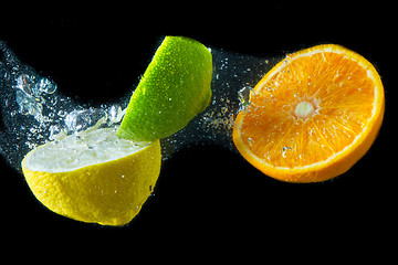 Image showing fruit splash