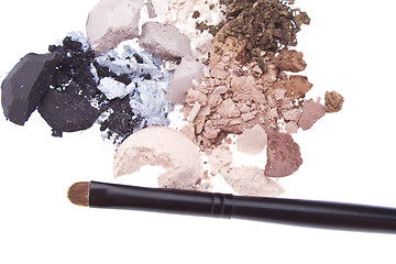 Image showing multicolored crushed eyeshadows