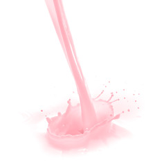 Image showing strawberry milk splash