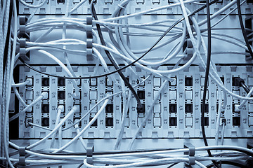 Image showing cables connected to servers 