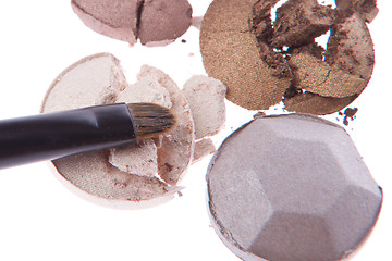 Image showing multicolored crushed eyeshadows