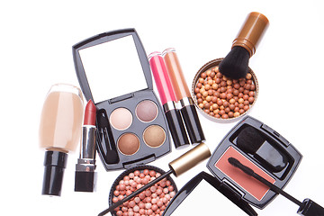 Image showing set of cosmetic makeup products