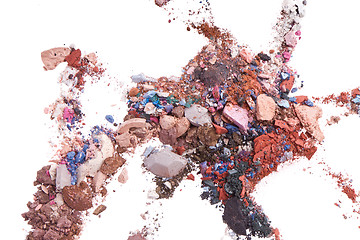 Image showing crushed eyeshadows