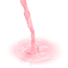 Image showing strawberry milk splash