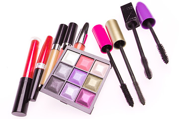 Image showing makeup set isolated
