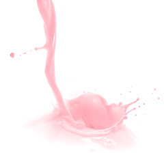 Image showing strawberry milk splash