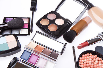 Image showing set of cosmetic makeup products