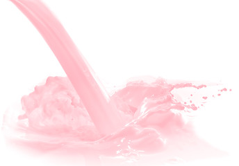 Image showing strawberry milk splash