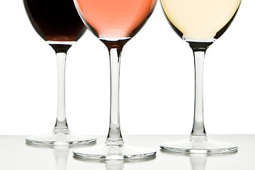 Image showing three wine glasses