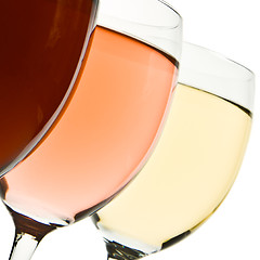 Image showing three wine glasses