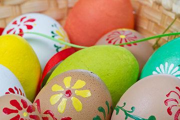 Image showing painted easter eggs