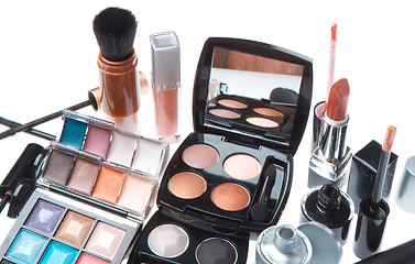 Image showing set of cosmetic makeup products