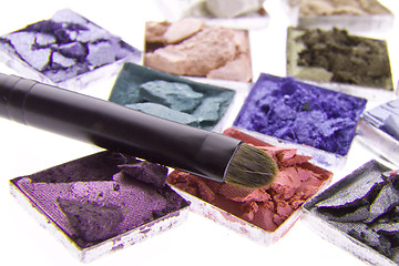 Image showing multicolored crushed eyeshadows