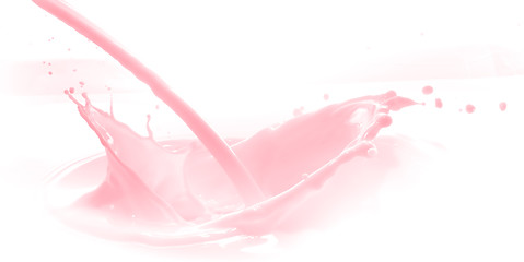 Image showing strawberry milk splash