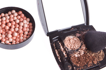 Image showing crushed compact eyeshadows