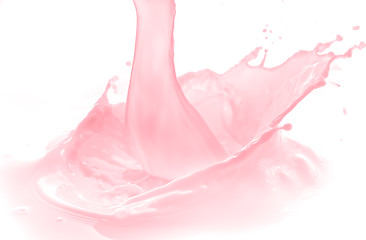 Image showing strawberry milk splash