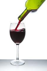 Image showing red wine glass